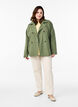 Short trench coat with pockets, Green, Model image number 1