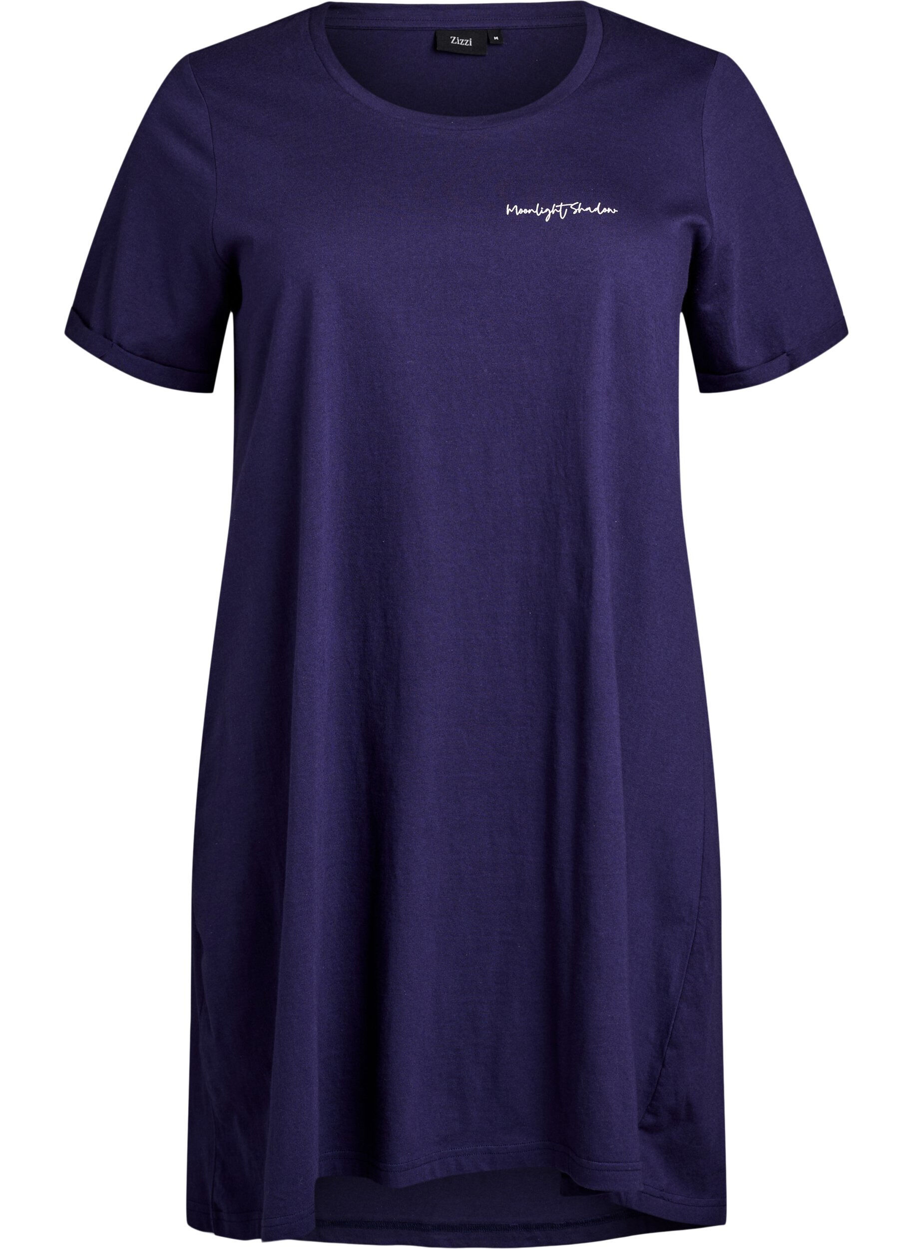 Long night T-shirt in organic cotton with print