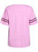 Sporty oversized college T-shirt, Pink, Packshot image number 1