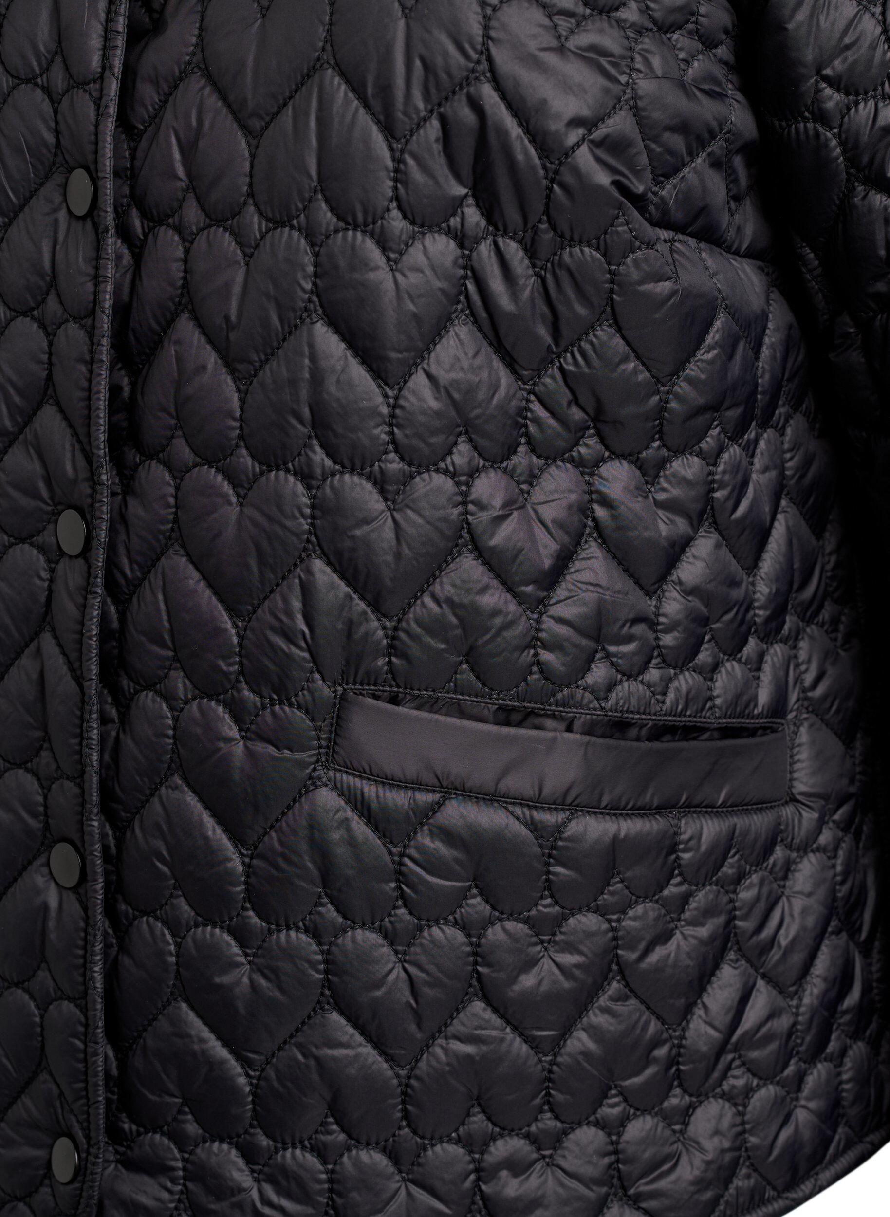 ZizzifashionLightly padded jacket with decorative quilting, Black, Packshot image number 3