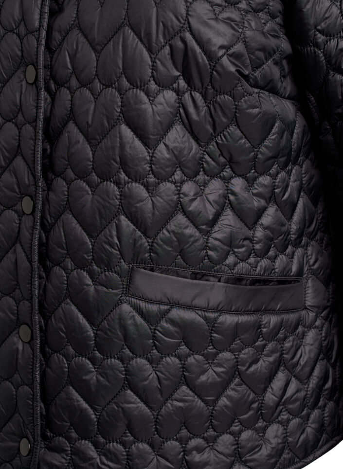 Lightly padded jacket with decorative quilting, Black, Packshot image number 3