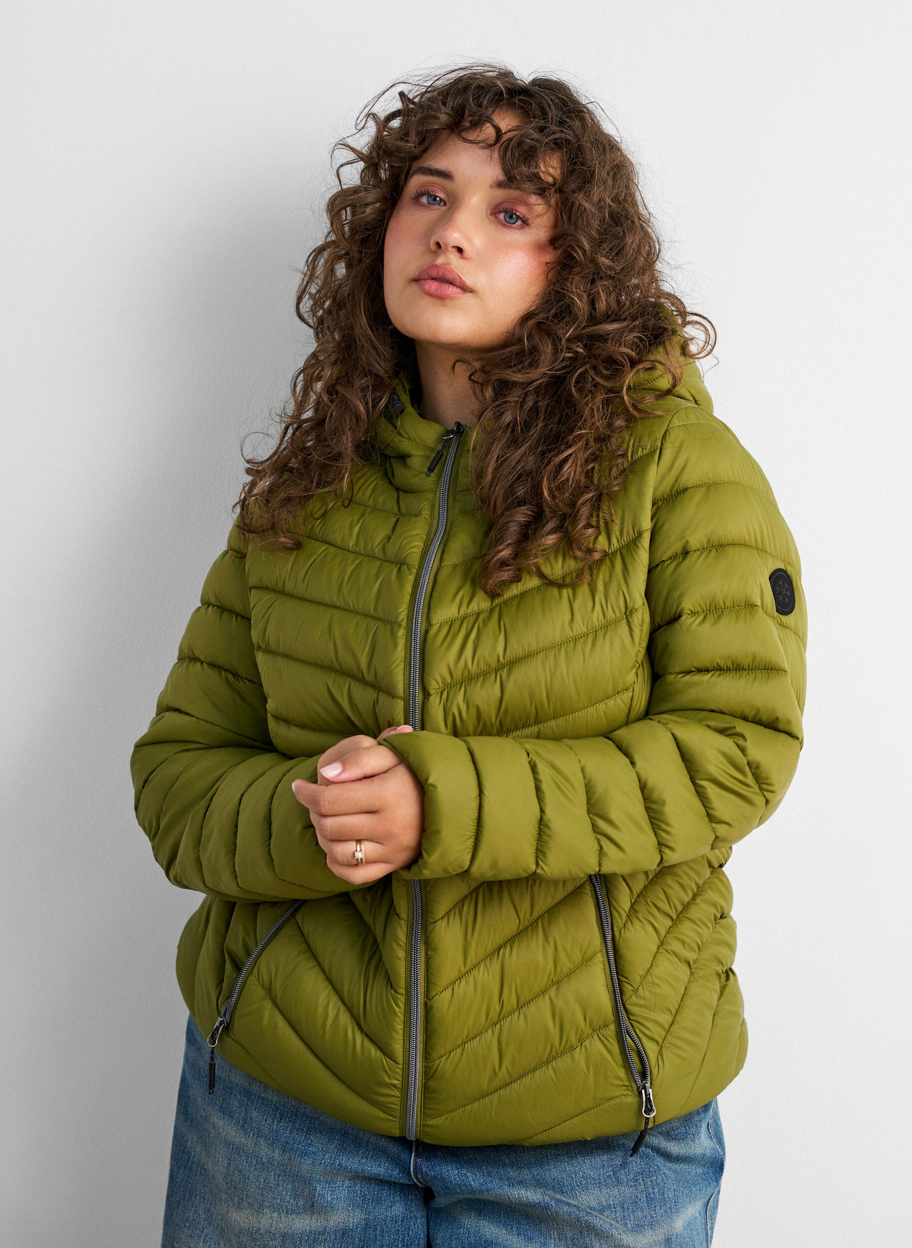 ZizzifashionLightweight hooded jacket, Green, Model image number 0