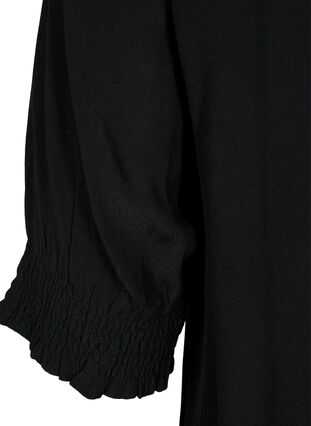 Viscose blouse with buttons, Black, Packshot image number 3