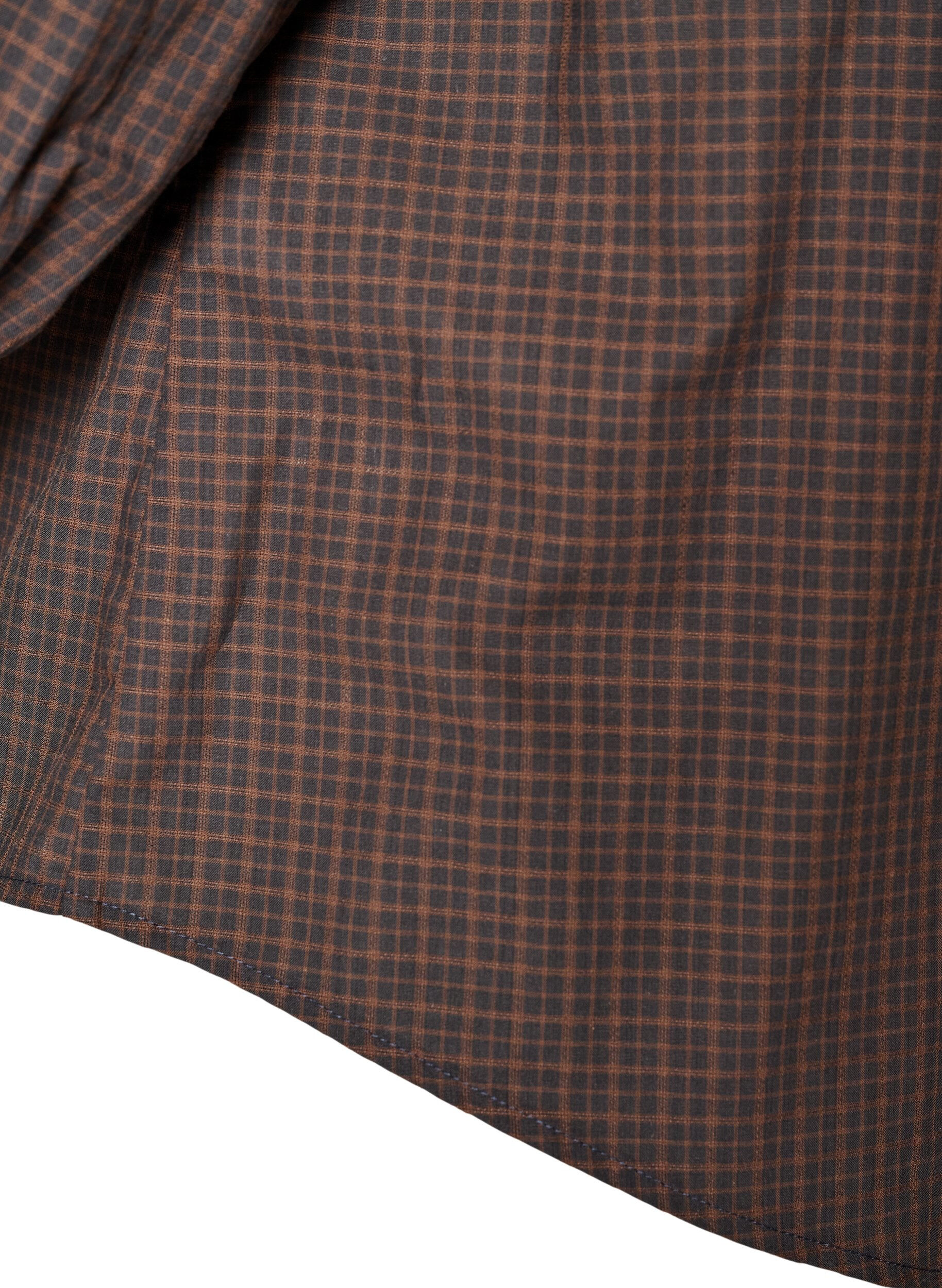 ZizzifashionCotton shirt with checked pattern, Brown, Packshot image number 3
