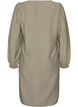 Patterned viscose dress with long sleeves, Green, Packshot image number 1