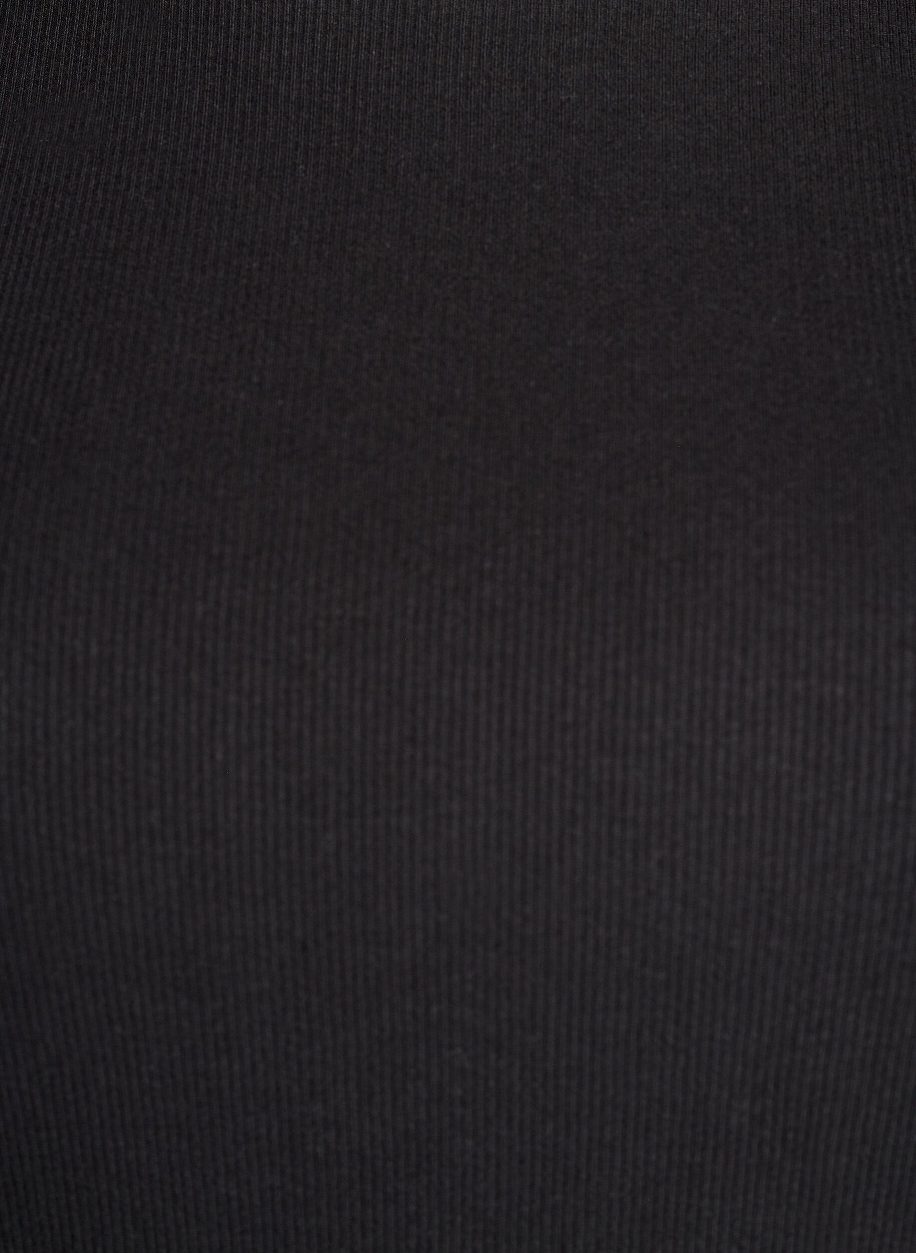 Zizzifashion Basic ribbed t-shirt with a round neck, Black, Packshot image number 2