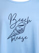 T-shirt with a round neck and A-line shape, Blue, Packshot image number 2