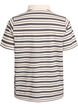 Striped polo shirt with short sleeves, White, Packshot image number 1