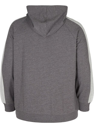 Sweatshirt with a hood and pocket, Dark Grey Melange, Packshot image number 1