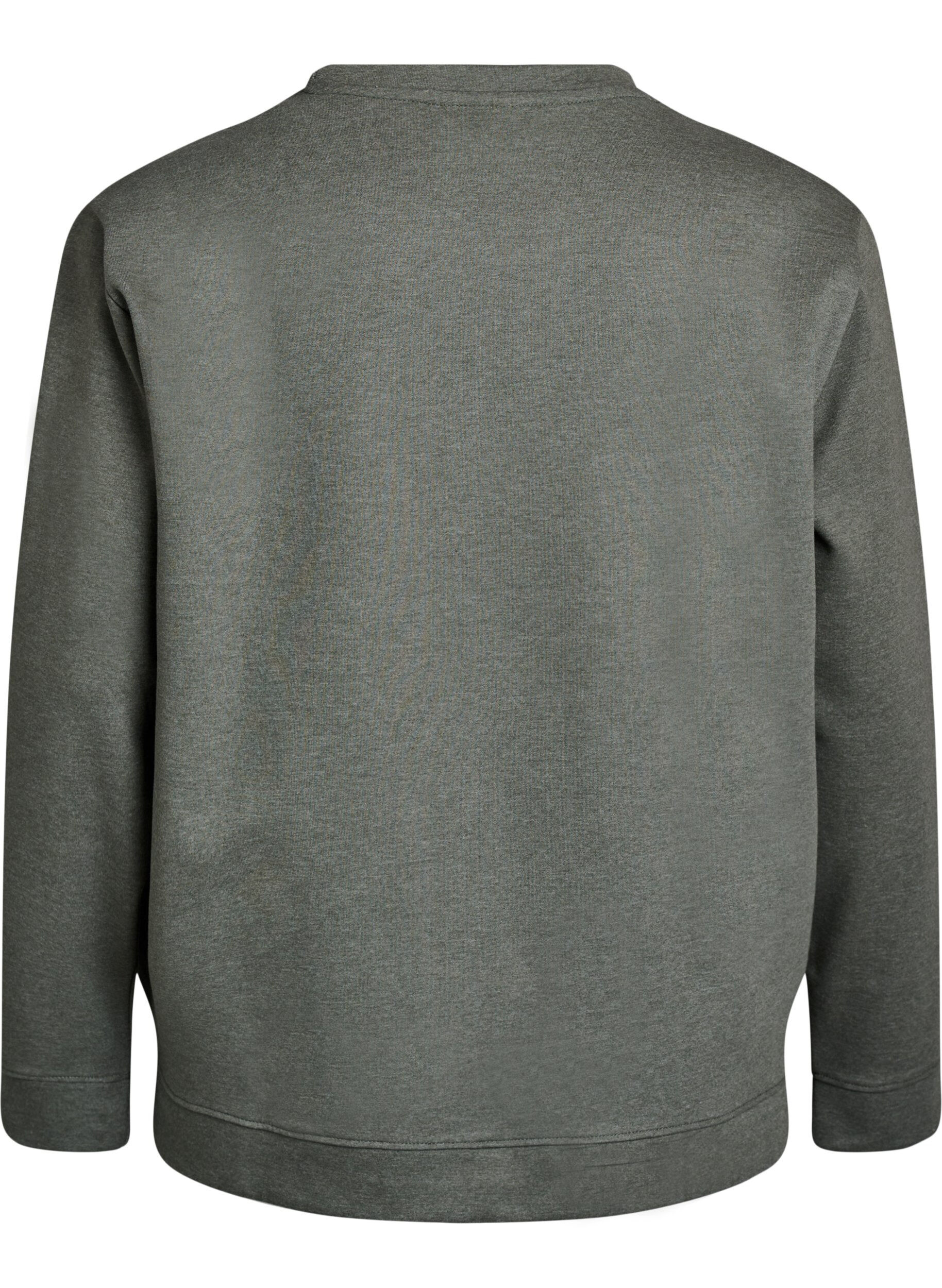 ZizzifashionSweatshirt with crew neck, Green, Packshot image number 1