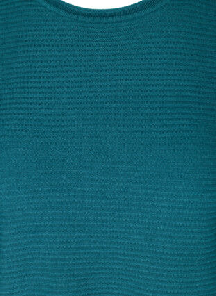 Ribbed knitted sweater with a round neck, Blue Coral, Packshot image number 2