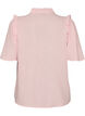 Blouse in cotton muslin with broderie anglaise and 1/2 sleeves, Rose, Packshot image number 1