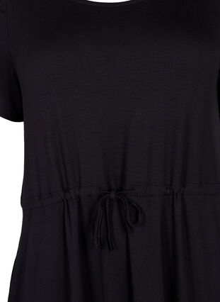 Short sleeved tunic in cotton, Black, Packshot image number 2