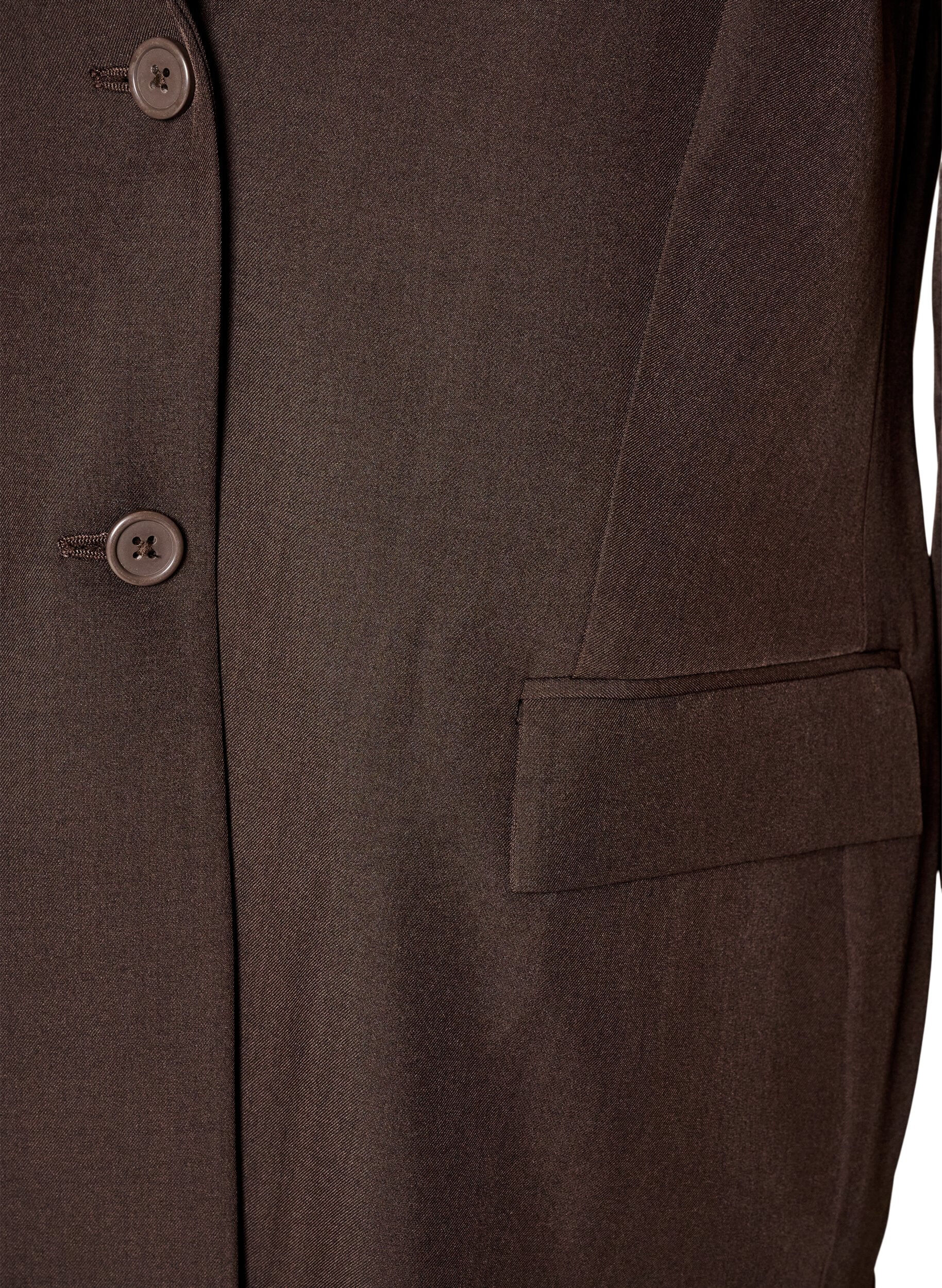 ZizzifashionBlazer with pockets and slits, Brown, Packshot image number 2