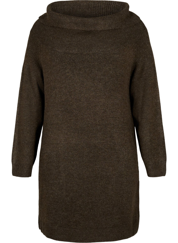 Melange knit dress, Demitasse Mel., Packshot image number 0