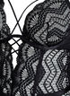 Lace bodystocking with lace details, Black, Packshot image number 2