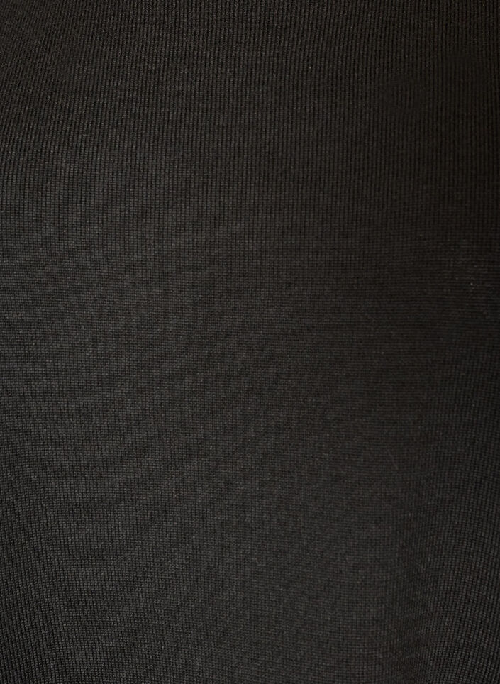 Knitted blouse with layered effect and lace trim, Black, Packshot image number 2