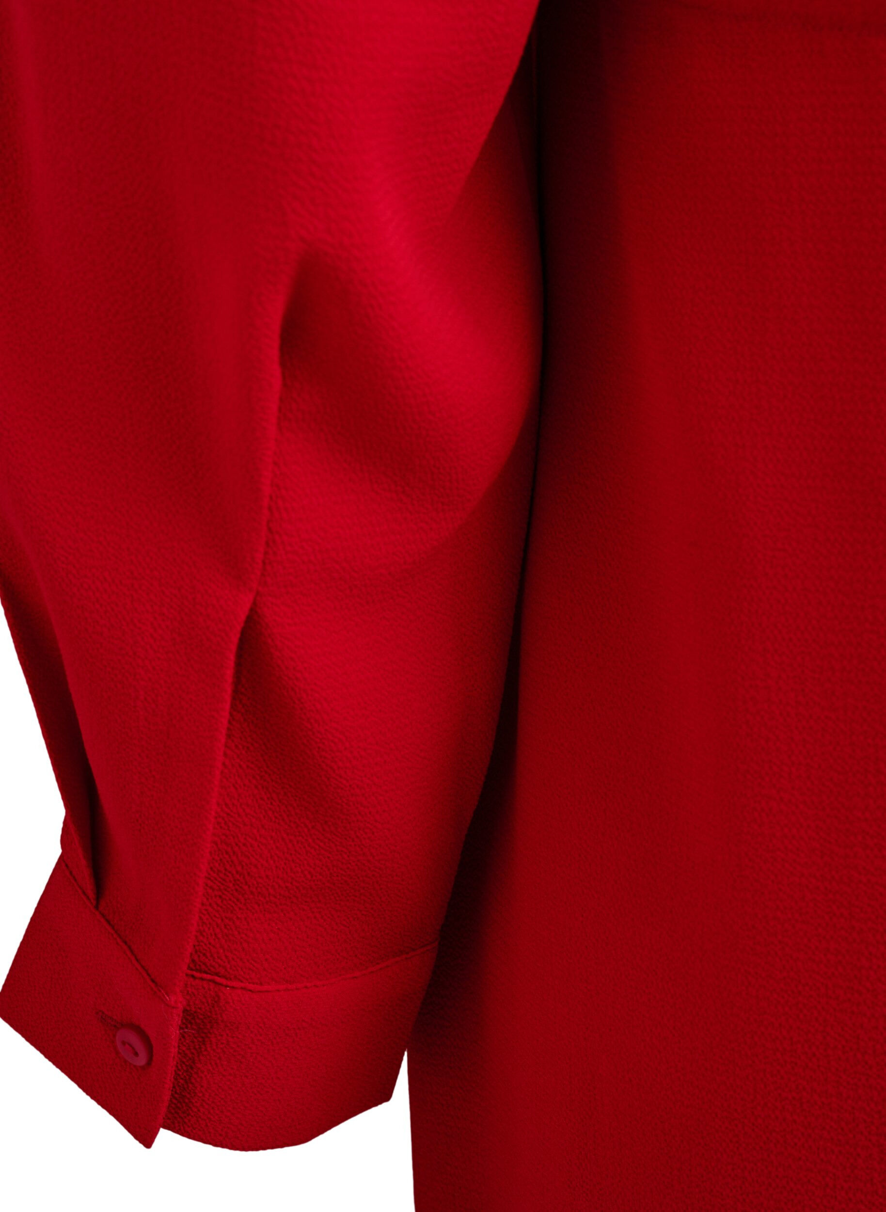 Zizzifashion Knee-length dress with tie belt, Red, Packshot image number 4