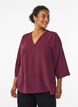 Blouse with 3/4 sleeves, Dark Bordeaux, Model image number 0