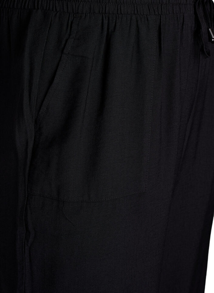 High-waisted cargo trousers, Black, Packshot image number 2