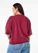 Short T-shirt with a loose fit, Dark Bordeaux, Model image number 2