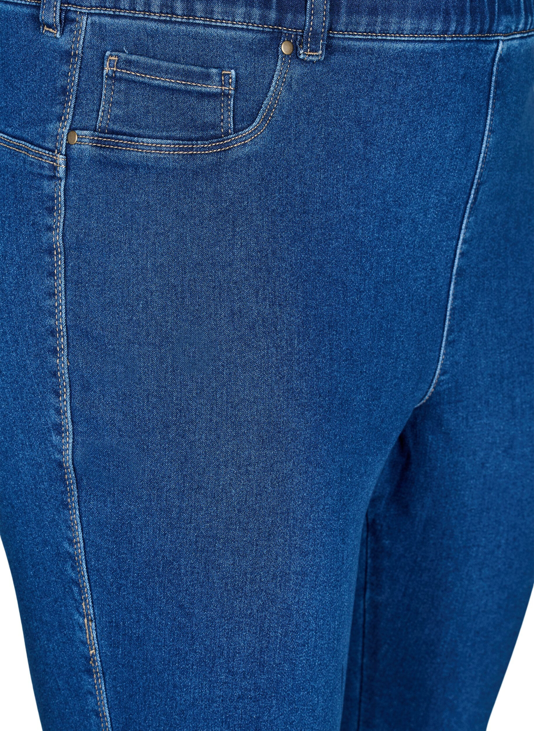 ZizzifashionHigh-waisted jeggings, Blue, Packshot image number 2
