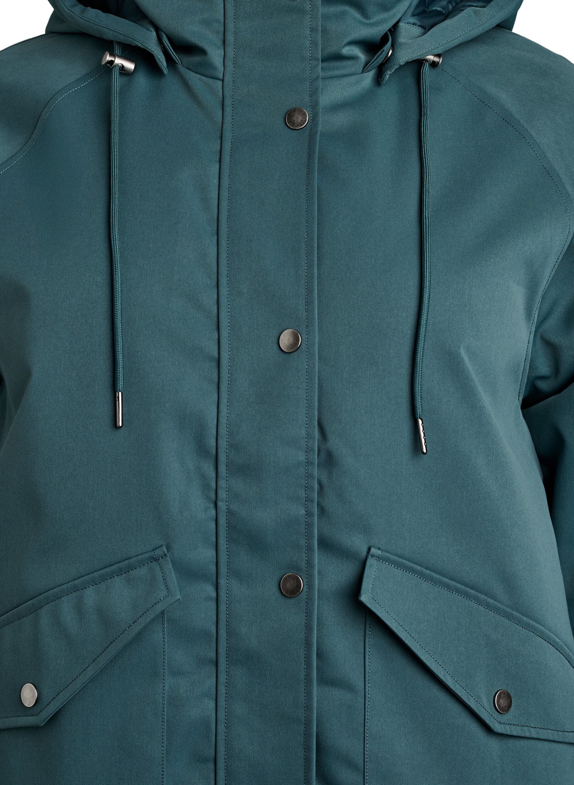 ZizzifashionPadded parka with a detachable hood, Green, Packshot image number 2