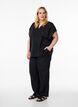 Loose blouse with cap sleeves, Black, Model image number 1
