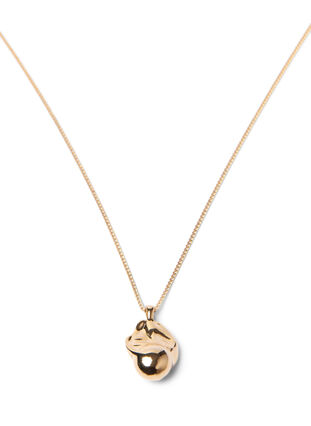 Necklace with a pendant, Gold Metal, Packshot image number 1