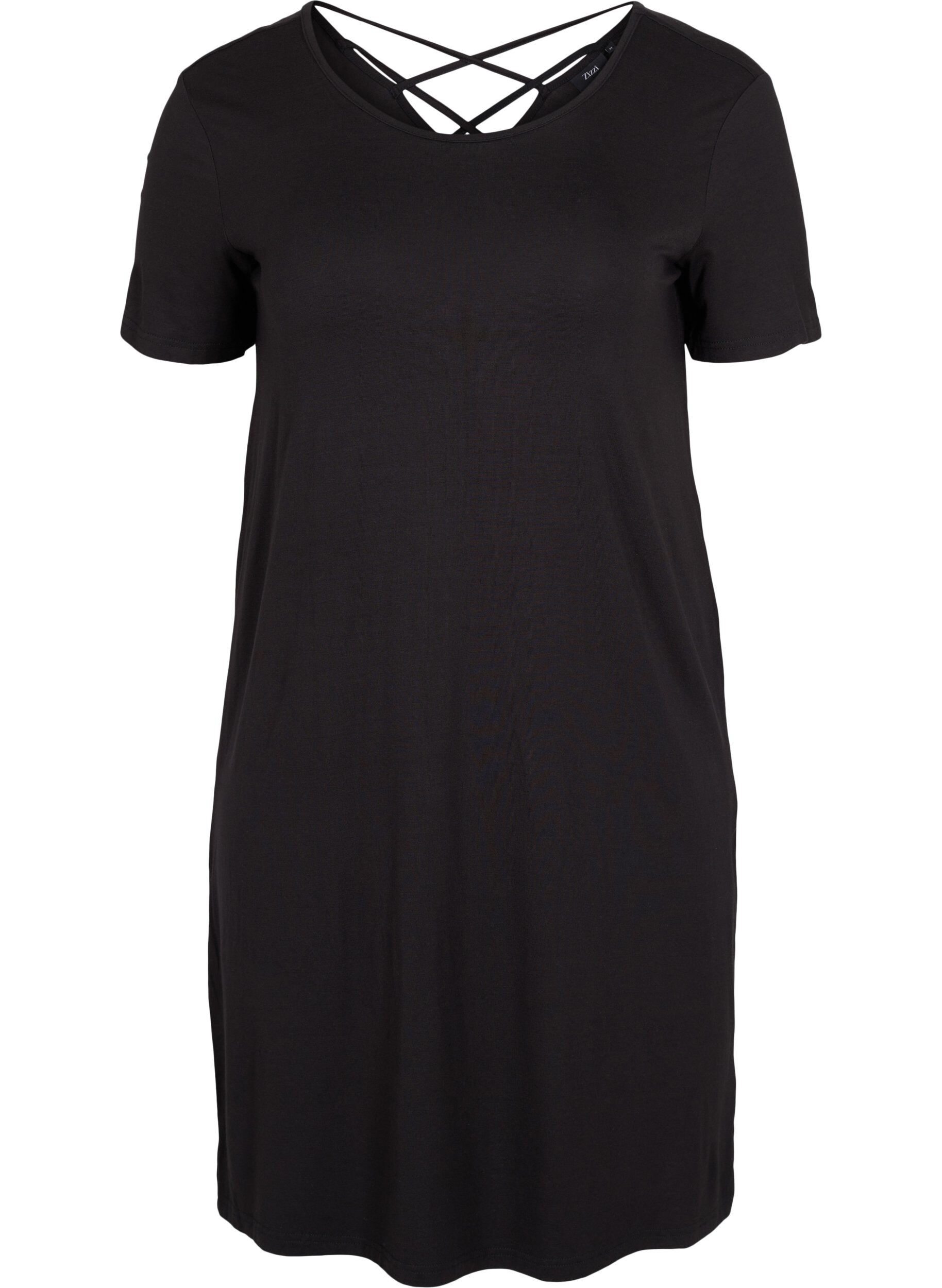 Short sleeve viscose nightgown with back detail