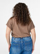 Short-sleeved cotton blend t-shirt, Brown, Model image number 2
