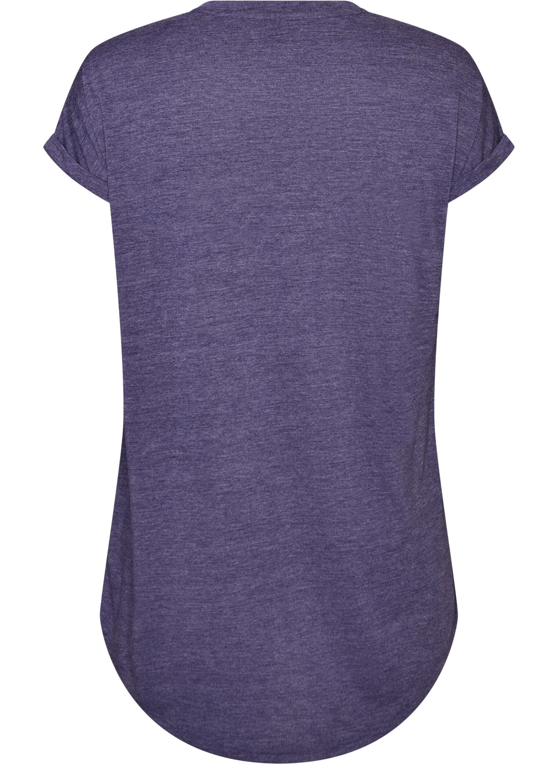 ZizzifashionShort sleeve nightgown with text print, Purple, Packshot image number 1