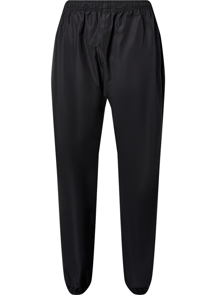 Rain trousers with reflectors, Black, Packshot image number 1