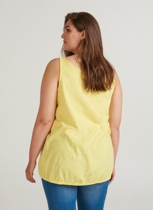 Top with lace trim, Yellow Cream, Model image number 0