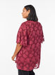Short A-line dress with a floral print, Dark Bordeaux, Model image number 2