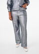 Silver-coated jeans with high waist, Gun Silver , Model image number 2