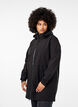 Softshell jacket with detachable hood, Black, Model image number 0