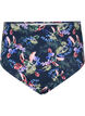 High-waisted bikini briefs with print, Blue, Packshot image number 0