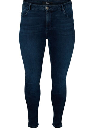 Super slim fit Amy jeans with a high waist, Blue/Black Denim, Packshot image number 0