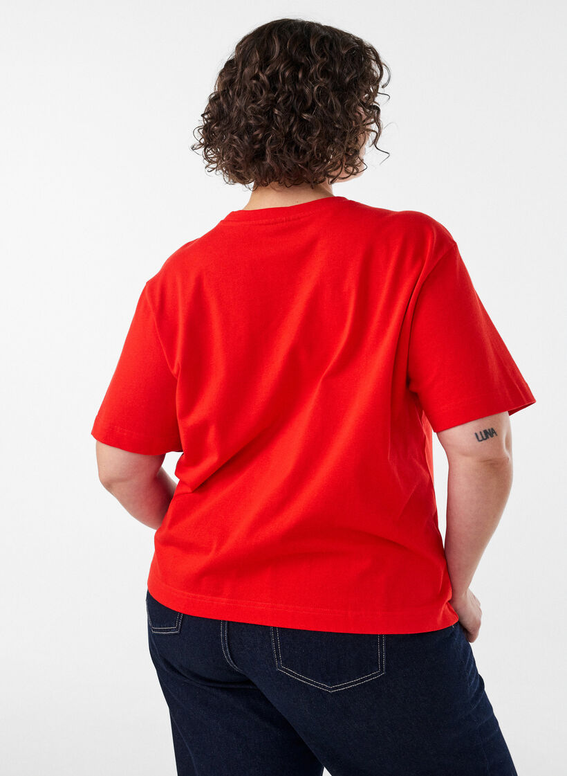 Boxy cotton T-shirt, 0942, Model image number 2