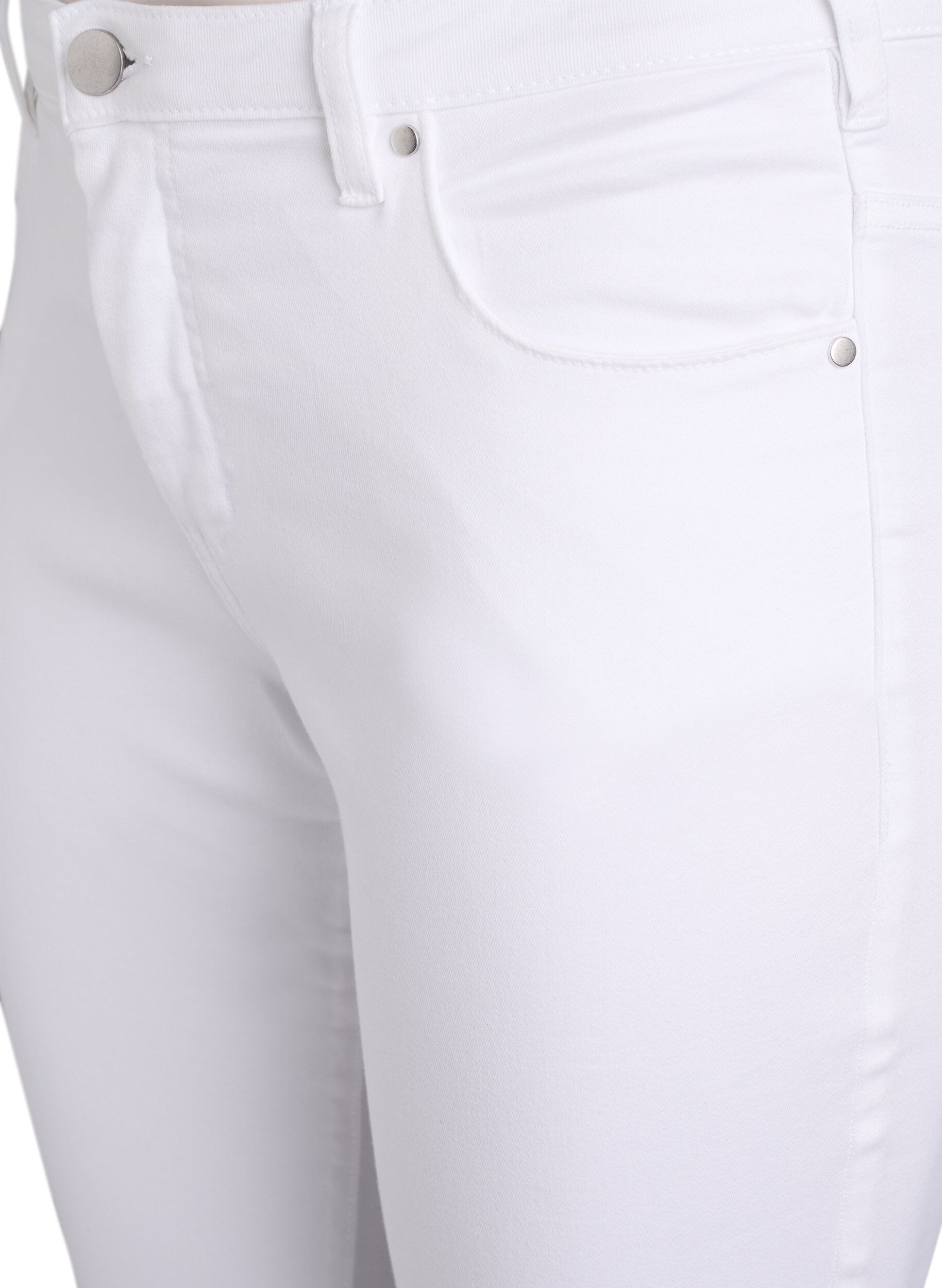 ZizzifashionSlim fit Emily jeans with normal waist, White, Packshot image number 2
