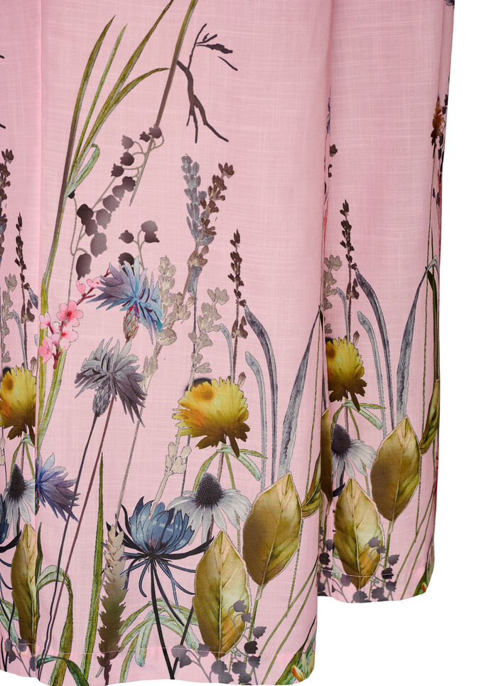 Trousers with floral print and wide legs, Pink, Packshot image number 3