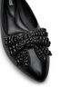 Wide fit - Ballerina with bow and rhinestones, Black, Packshot image number 3
