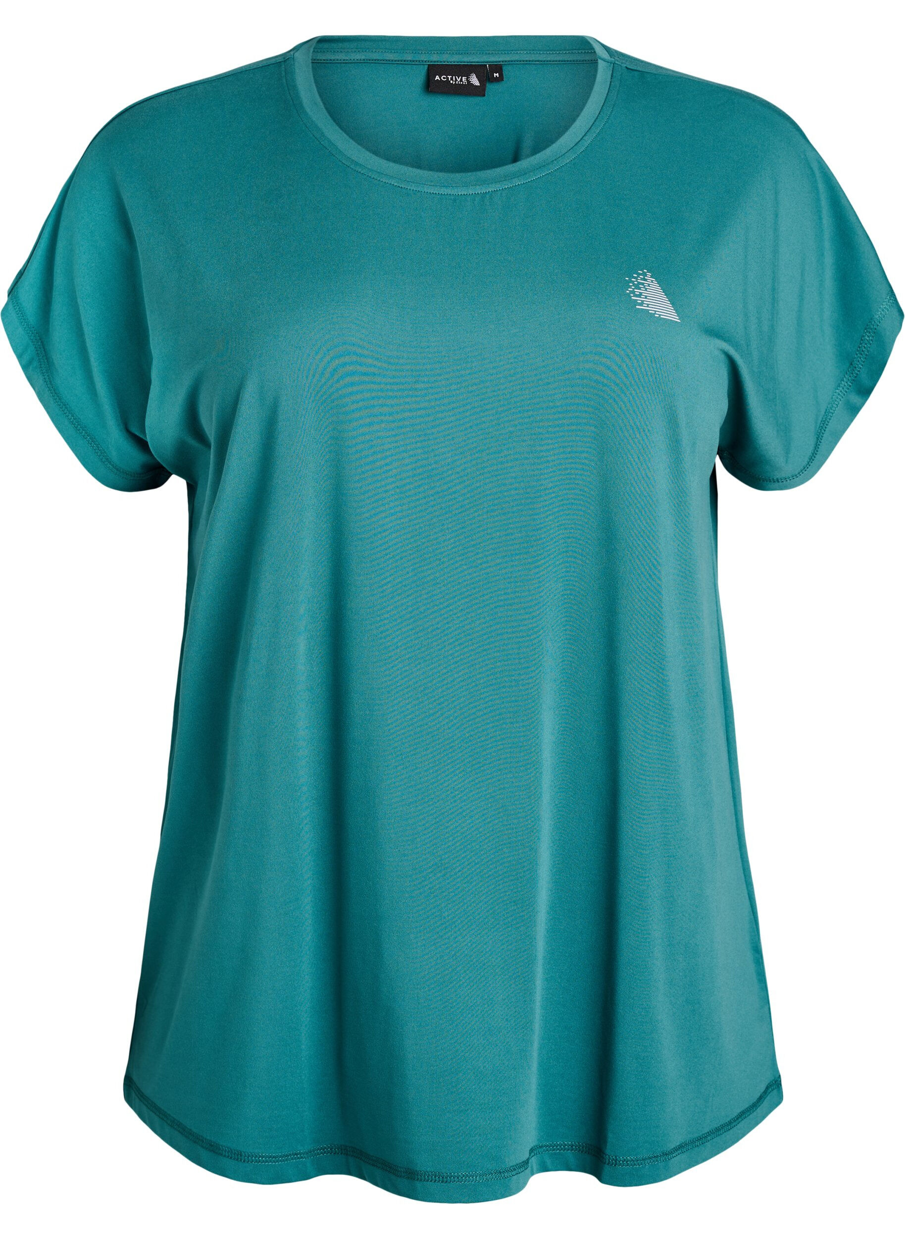 ZizzifashionSolid-coloured training T-shirt, Petrol, Packshot image number 0