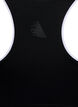Racerback sports bra with contrast piping, Black, Packshot image number 3