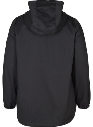 Short jacket with a hood and pockets, Black, Packshot image number 1