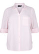 Shirt blouse with button closure in cotton-linen blend, Rosebloom White, Packshot image number 0