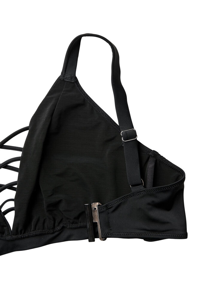 Bikini top with string detail, Black, Packshot image number 3