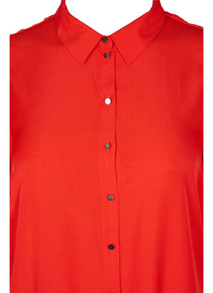 Shirt dress with 3/4 sleeves, Fiery Red, Packshot image number 2