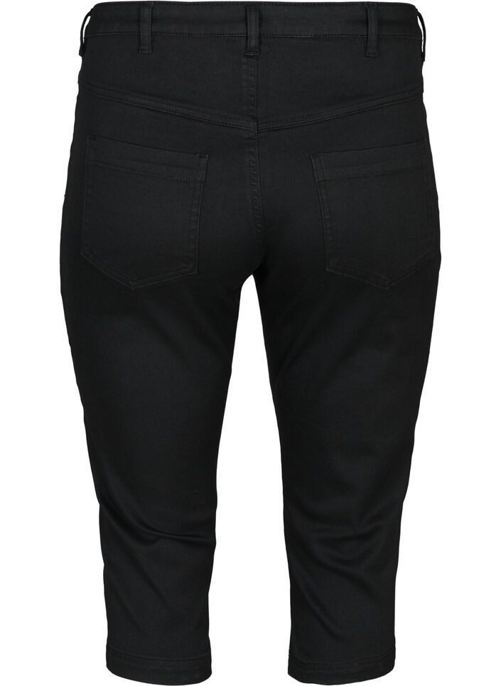High waisted Amy capri jeans with super slim fit, Black, Packshot image number 1